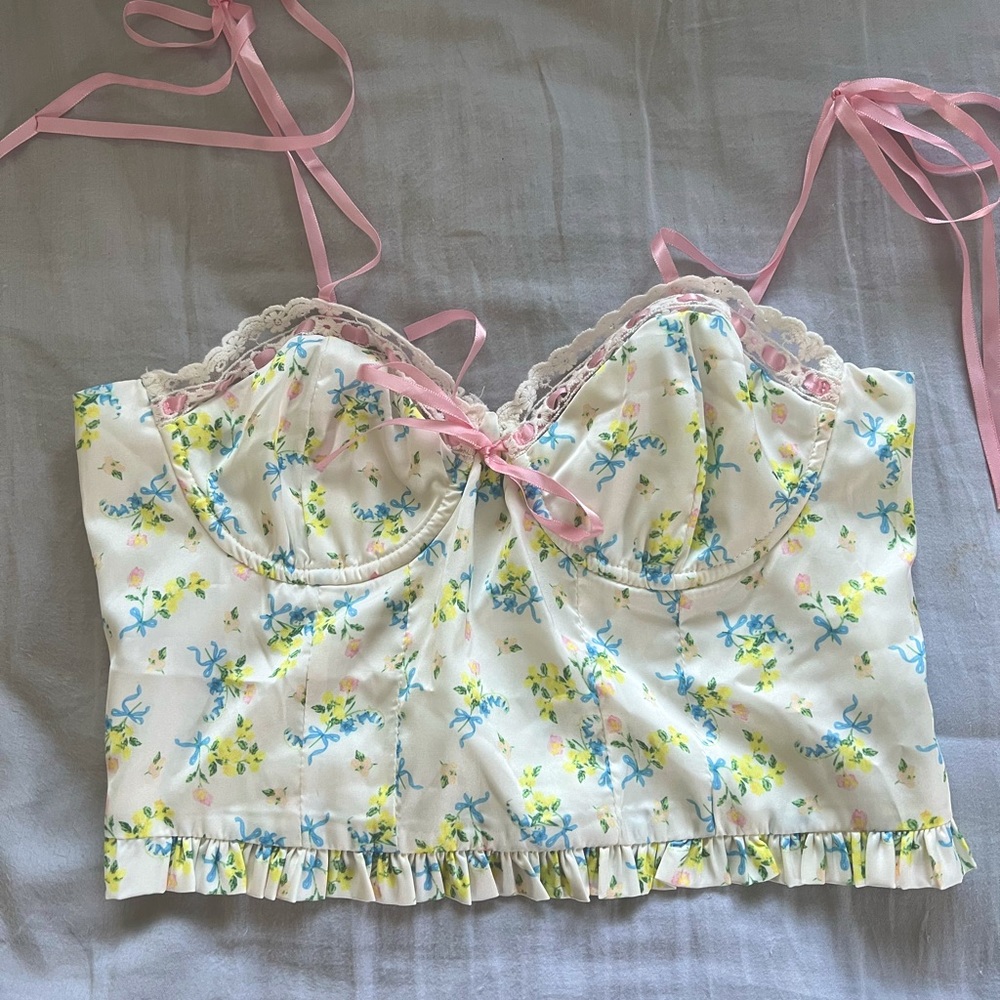Floral Tie Top